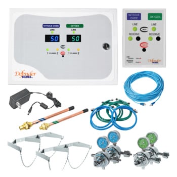 Belmed Defender Automatic Changeover Manifold N20/O2 System with Pre-Install Kit A100
